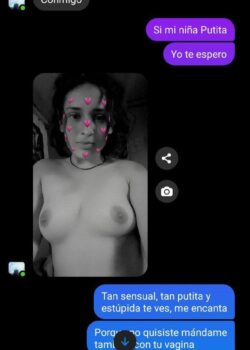 Tati pendeja putita se filtra el chat con su novio 3