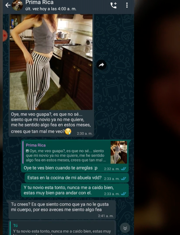 Chat De Whatsapp Con Mi Prima Se pone Caliente Por La Noche 1