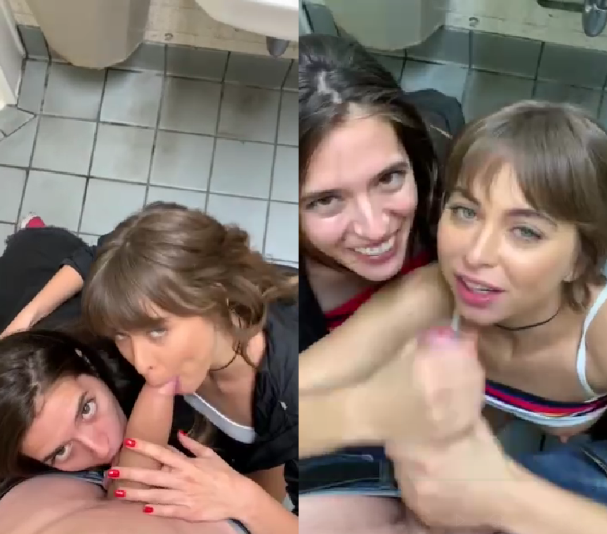 Mis 2 compañeras me tragan la verga despues de clases 1